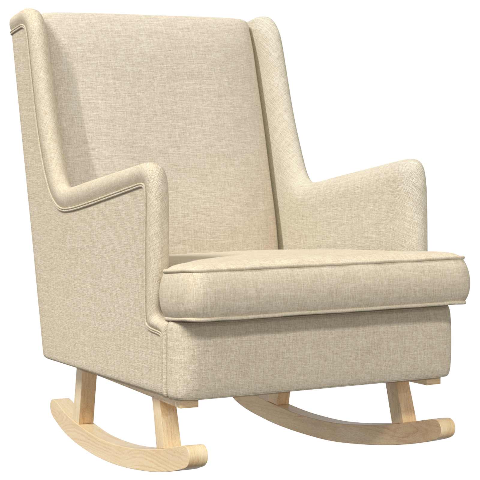vidaXL Fotel bujany Kremowy 62 x 80 x 85 cm tkanina