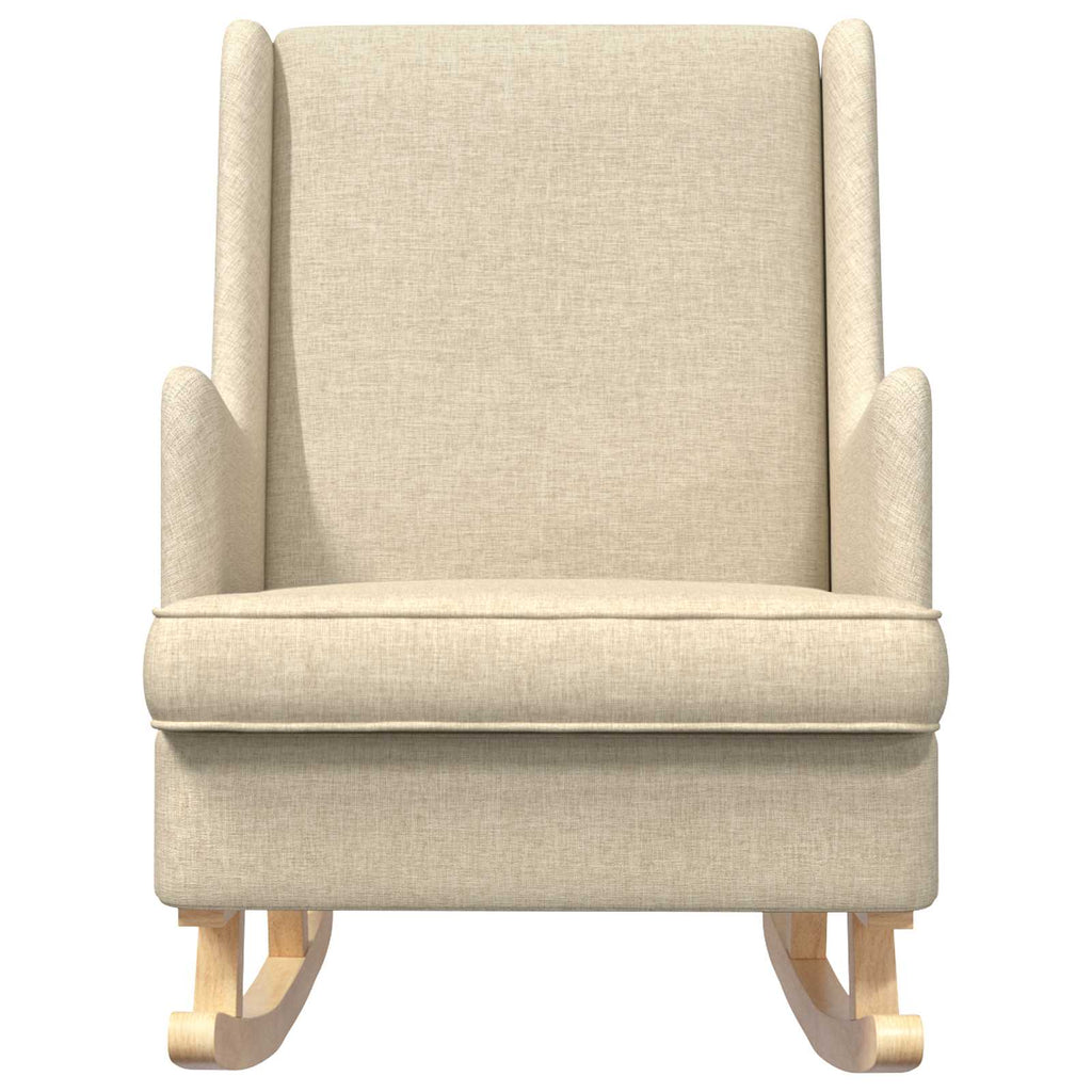 vidaXL Fotel bujany Kremowy 62 x 80 x 85 cm tkanina