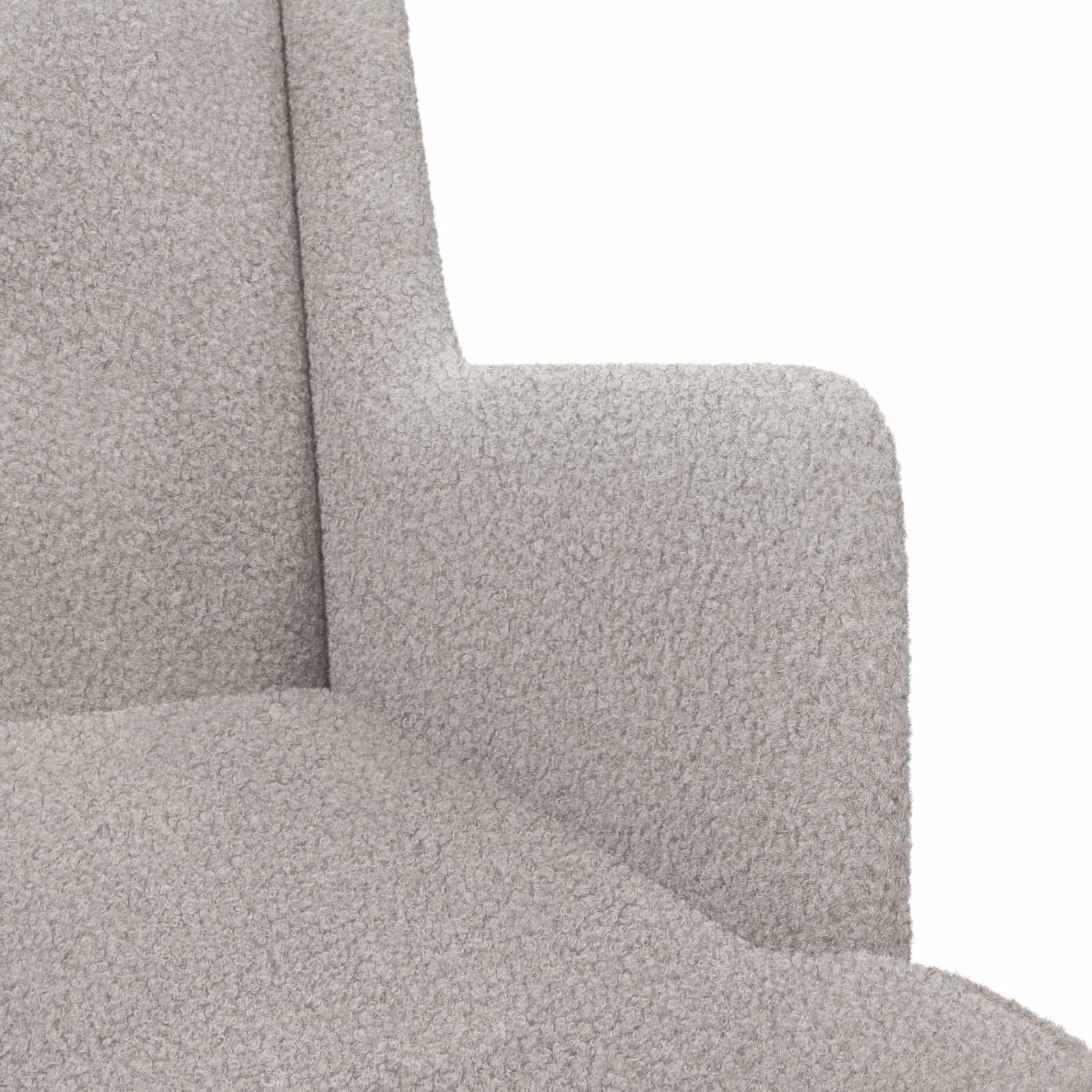 vidaXL Fotel bujany jasnoszary 62 x 80 x 85 cm Bouclé