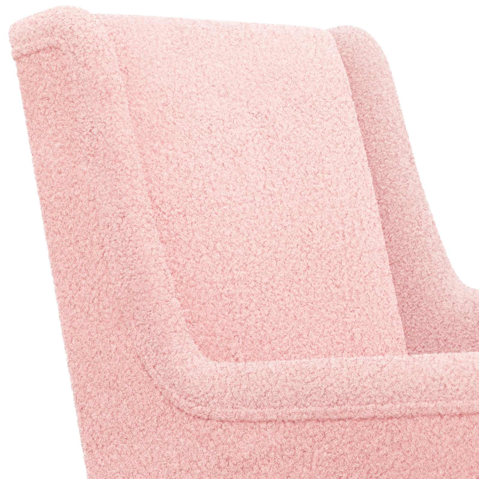 vidaXL Fotel bujany różowy 62 x 80 x 85 cm Bouclé