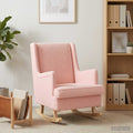 vidaXL Fotel bujany różowy 62 x 80 x 85 cm Bouclé