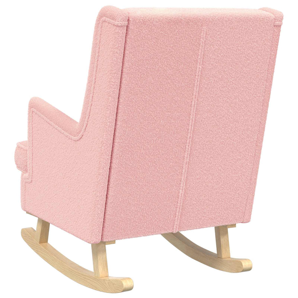 vidaXL Fotel bujany różowy 62 x 80 x 85 cm Bouclé