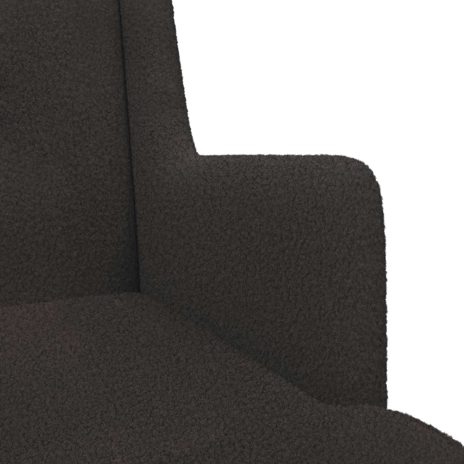 vidaXL Fotel bujany Czarny 62 x 80 x 85 cm Bouclé
