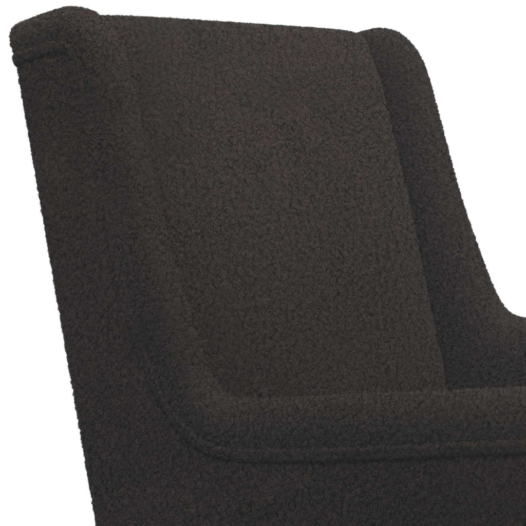 vidaXL Fotel bujany Czarny 62 x 80 x 85 cm Bouclé
