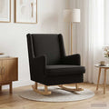 vidaXL Fotel bujany Czarny 62 x 80 x 85 cm Bouclé