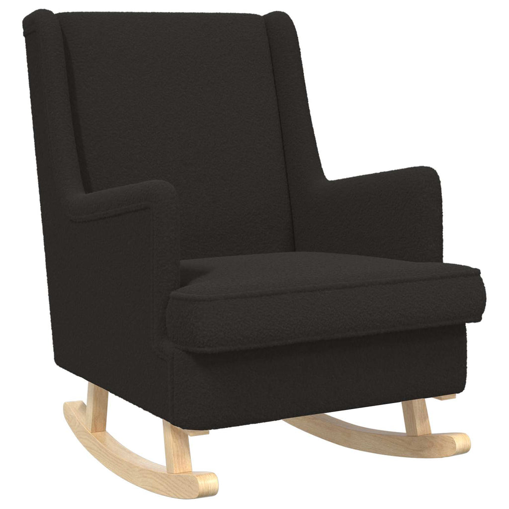 vidaXL Fotel bujany Czarny 62 x 80 x 85 cm Bouclé