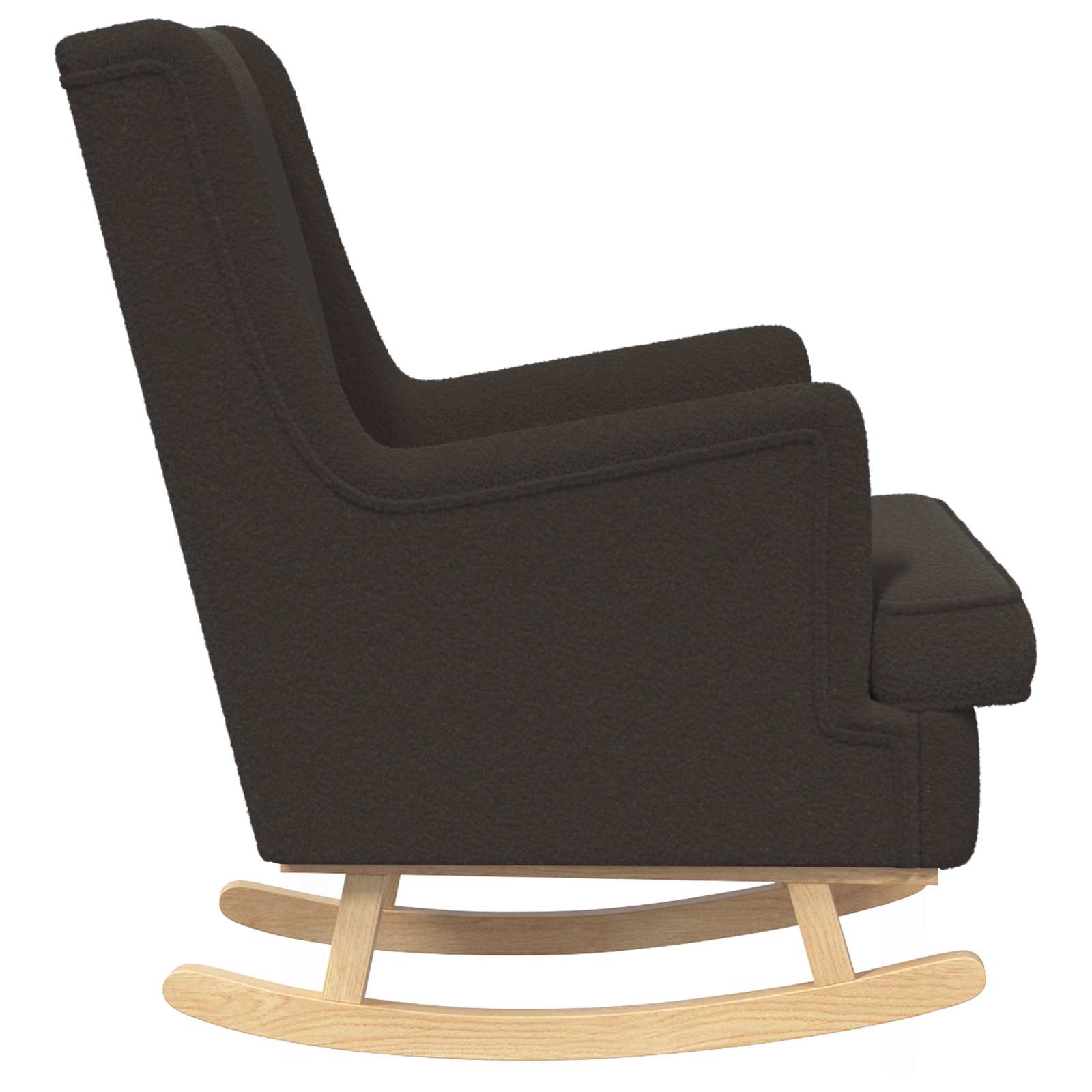 vidaXL Fotel bujany Czarny 62 x 80 x 85 cm Bouclé