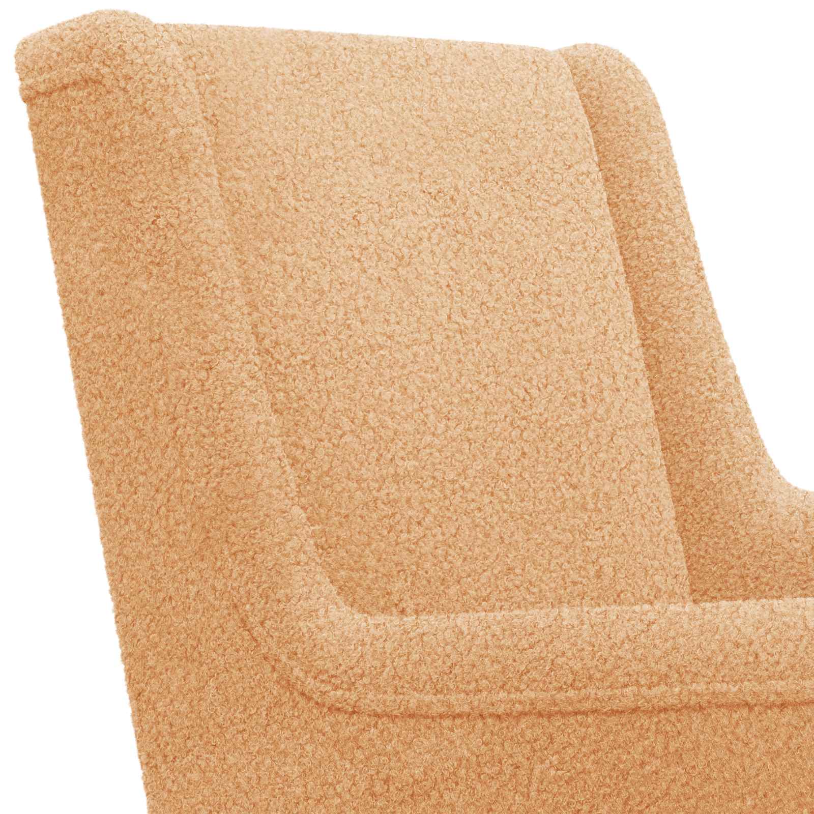 vidaXL Fotel bujany Beżowy 62 x 80 x 85 cm Bouclé