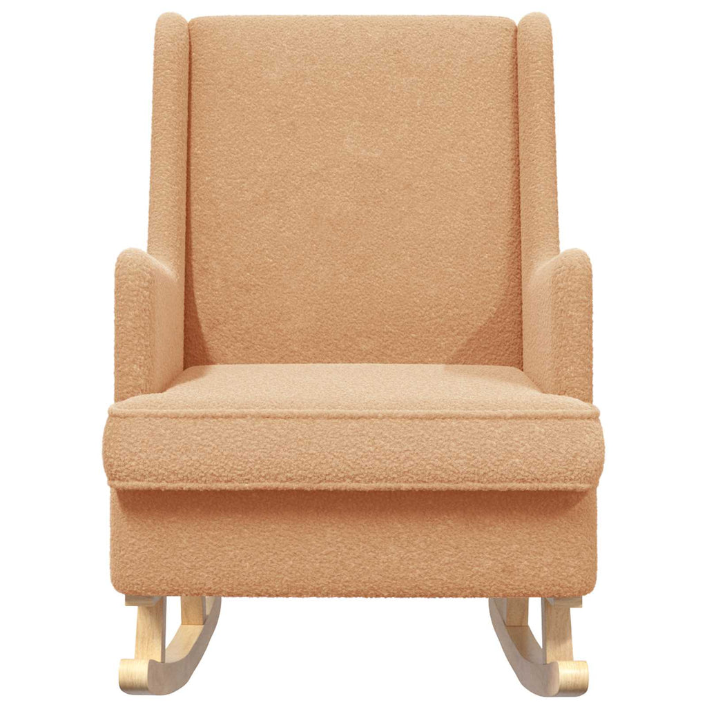 vidaXL Fotel bujany Beżowy 62 x 80 x 85 cm Bouclé