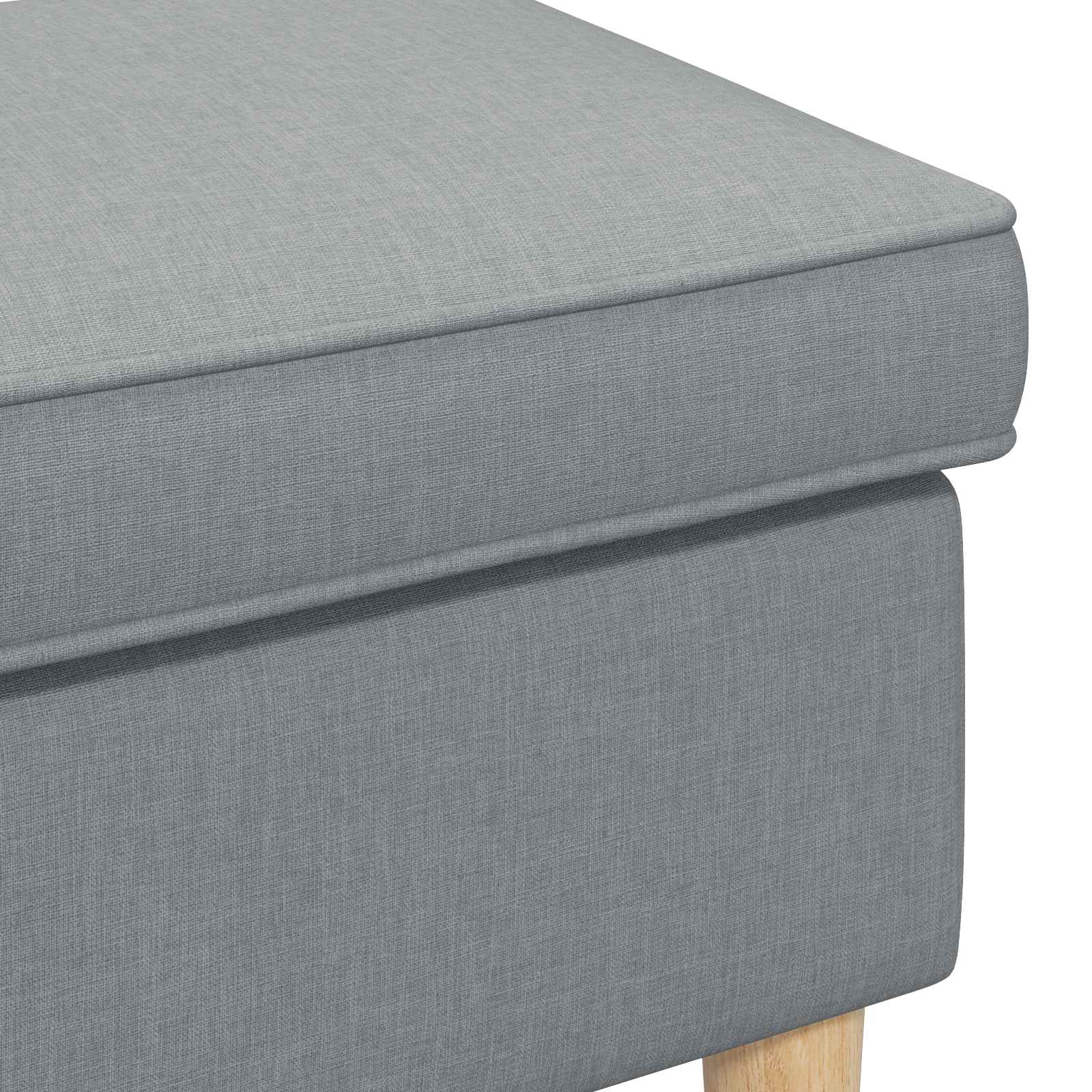 vidaXL Stołek na Stopy jasnoszary 55 x 35 x 41 cm Poliester