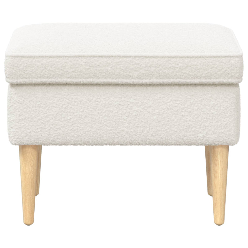 vidaXL Stołek na Stopy kremowy 55 x 35 x 41 cm Bouclé