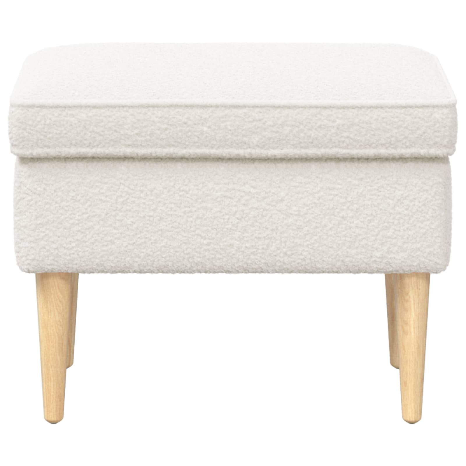 vidaXL Stołek na Stopy kremowy 55 x 35 x 41 cm Bouclé