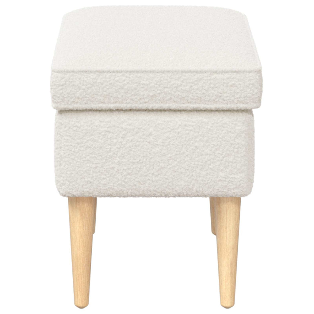 vidaXL Stołek na Stopy kremowy 55 x 35 x 41 cm Bouclé