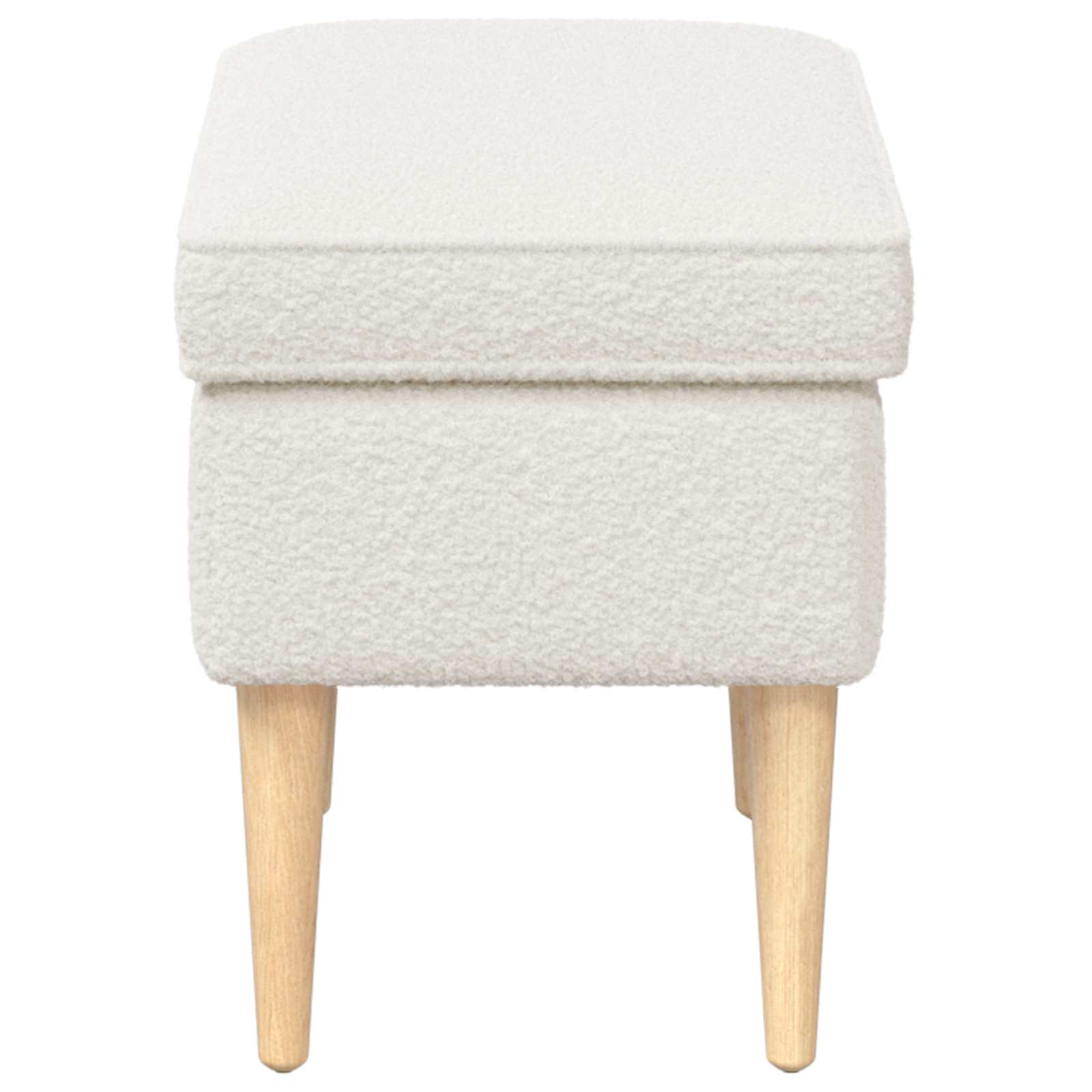 vidaXL Stołek na Stopy kremowy 55 x 35 x 41 cm Bouclé