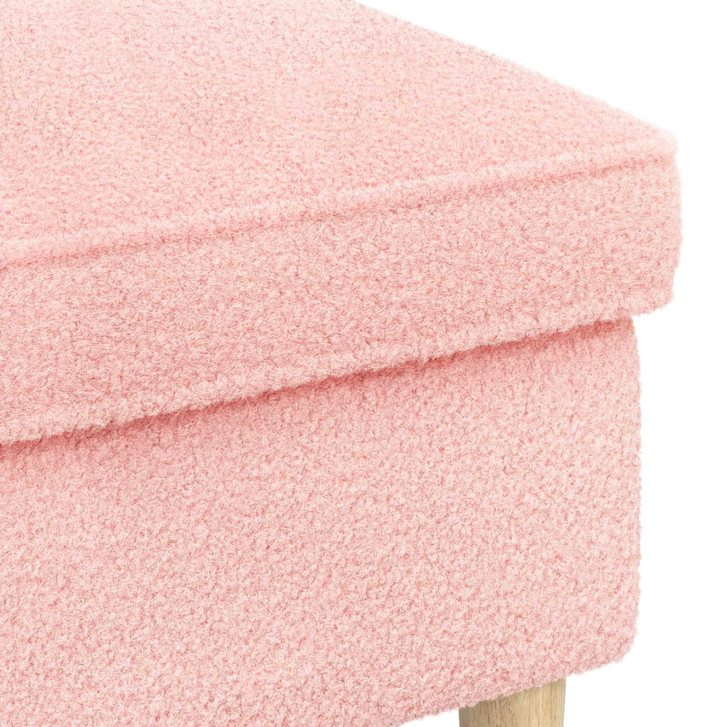 vidaXL Stołek na Stopy różowy 55 x 35 x 41 cm Bouclé