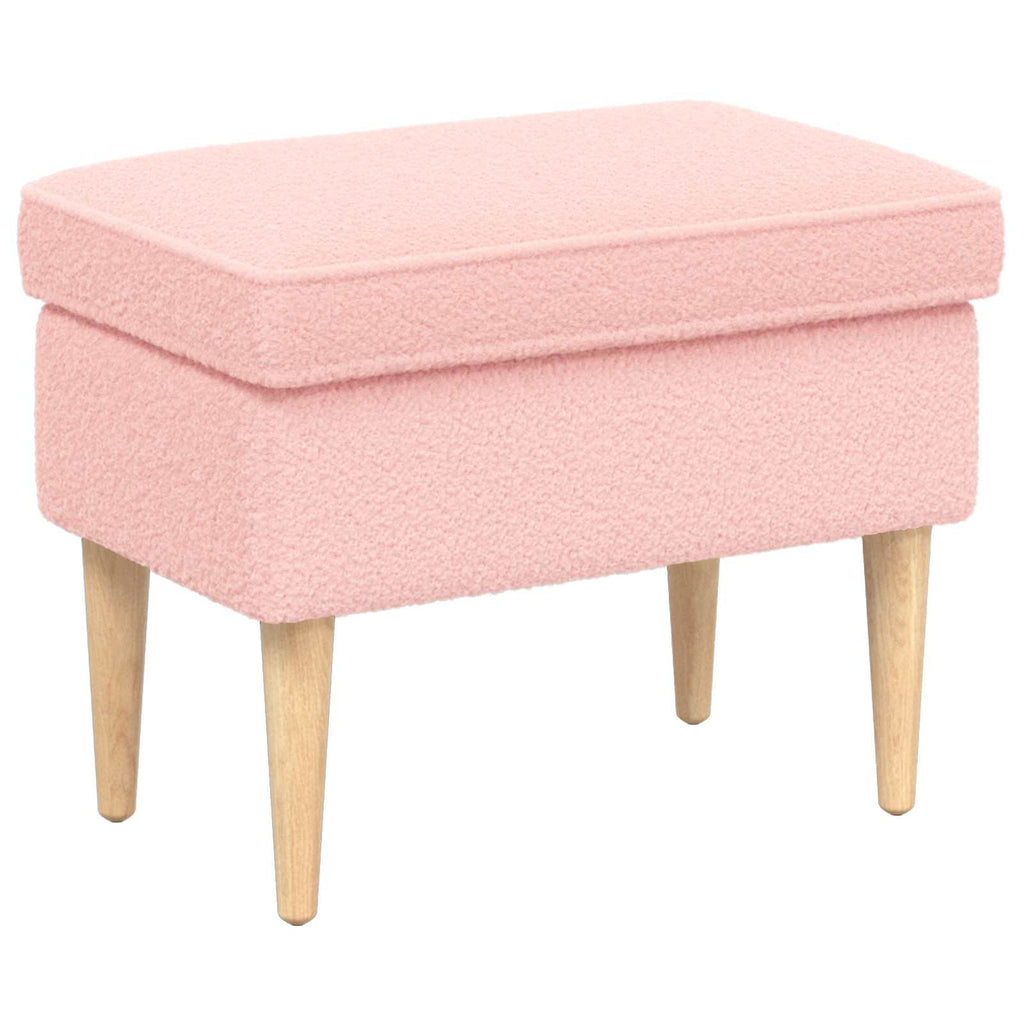 vidaXL Stołek na Stopy różowy 55 x 35 x 41 cm Bouclé