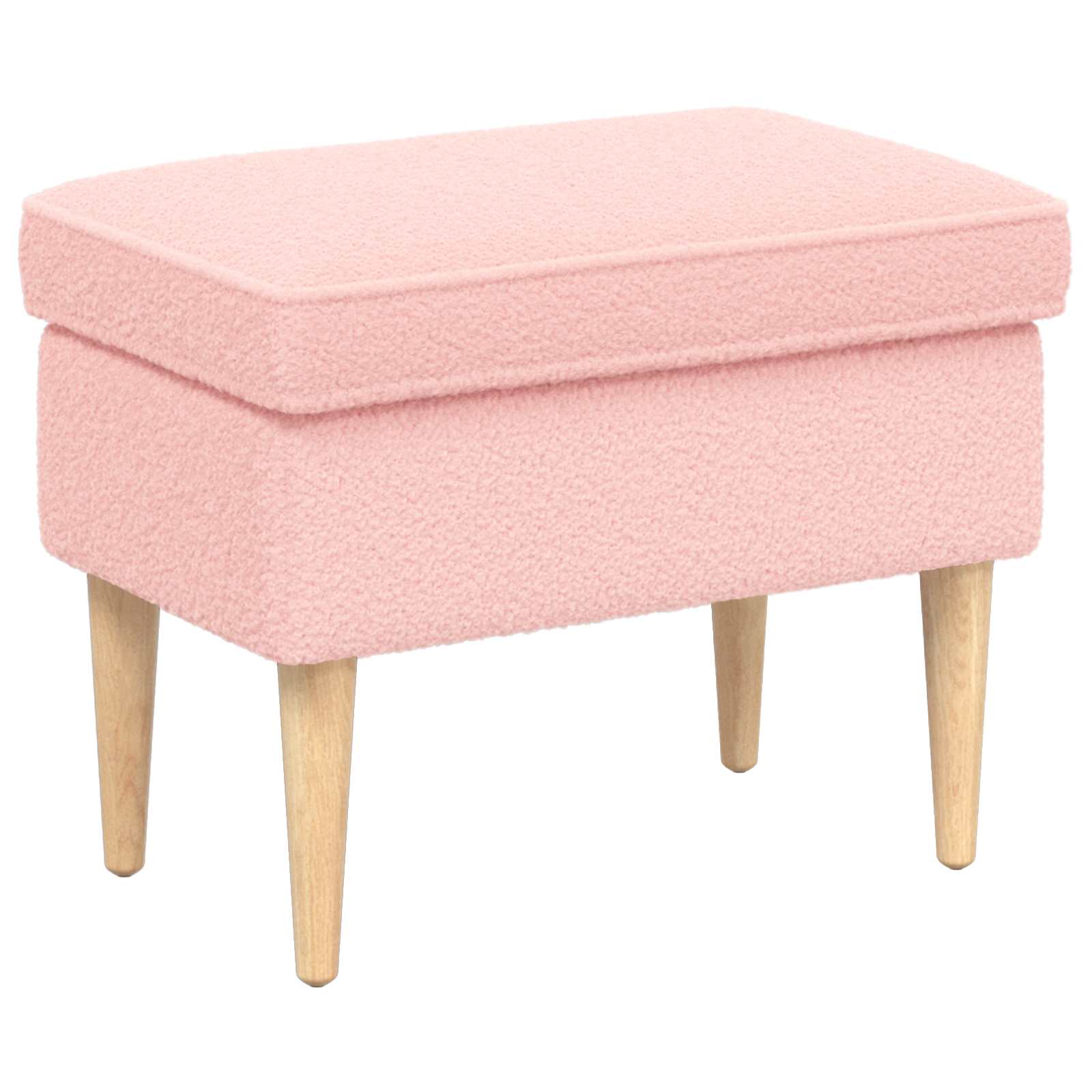 vidaXL Stołek na Stopy różowy 55 x 35 x 41 cm Bouclé