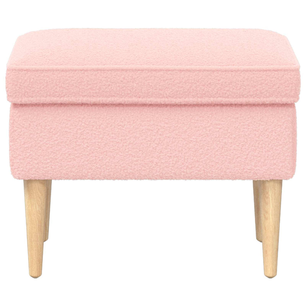 vidaXL Stołek na Stopy różowy 55 x 35 x 41 cm Bouclé