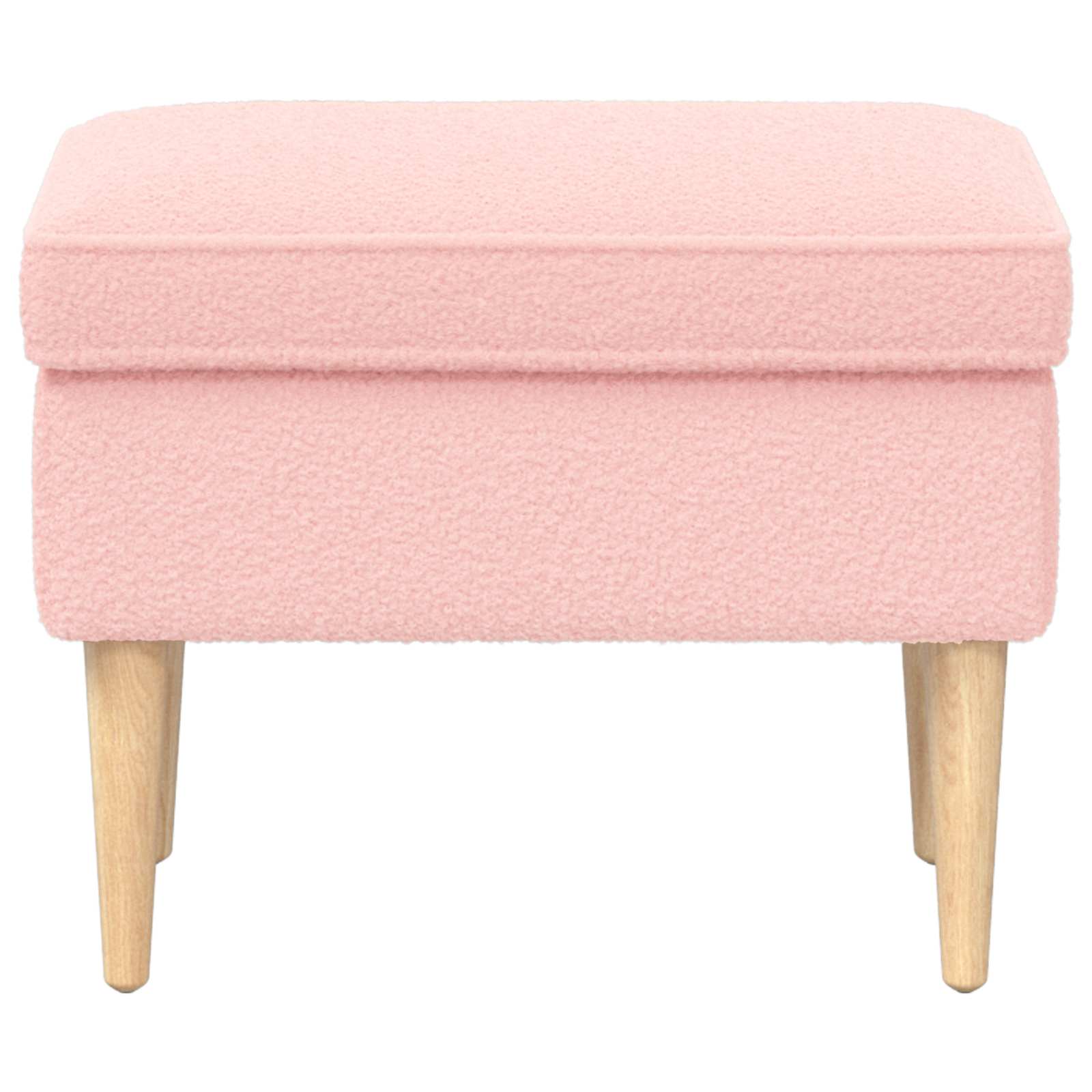 vidaXL Stołek na Stopy różowy 55 x 35 x 41 cm Bouclé