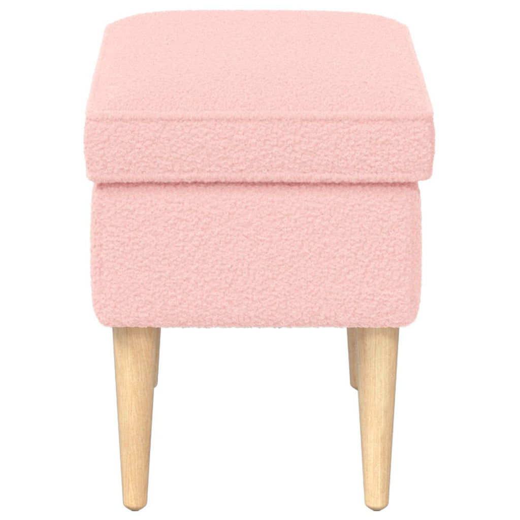 vidaXL Stołek na Stopy różowy 55 x 35 x 41 cm Bouclé