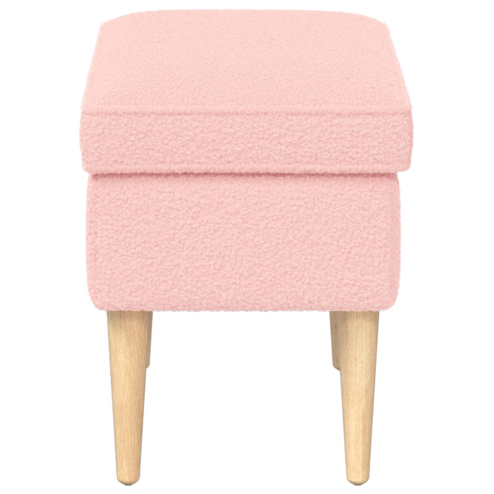 vidaXL Stołek na Stopy różowy 55 x 35 x 41 cm Bouclé