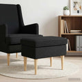 vidaXL Stołek na Stopy Czarny 55 x 35 x 41 cm Bouclé