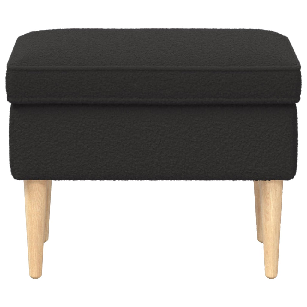 vidaXL Stołek na Stopy Czarny 55 x 35 x 41 cm Bouclé