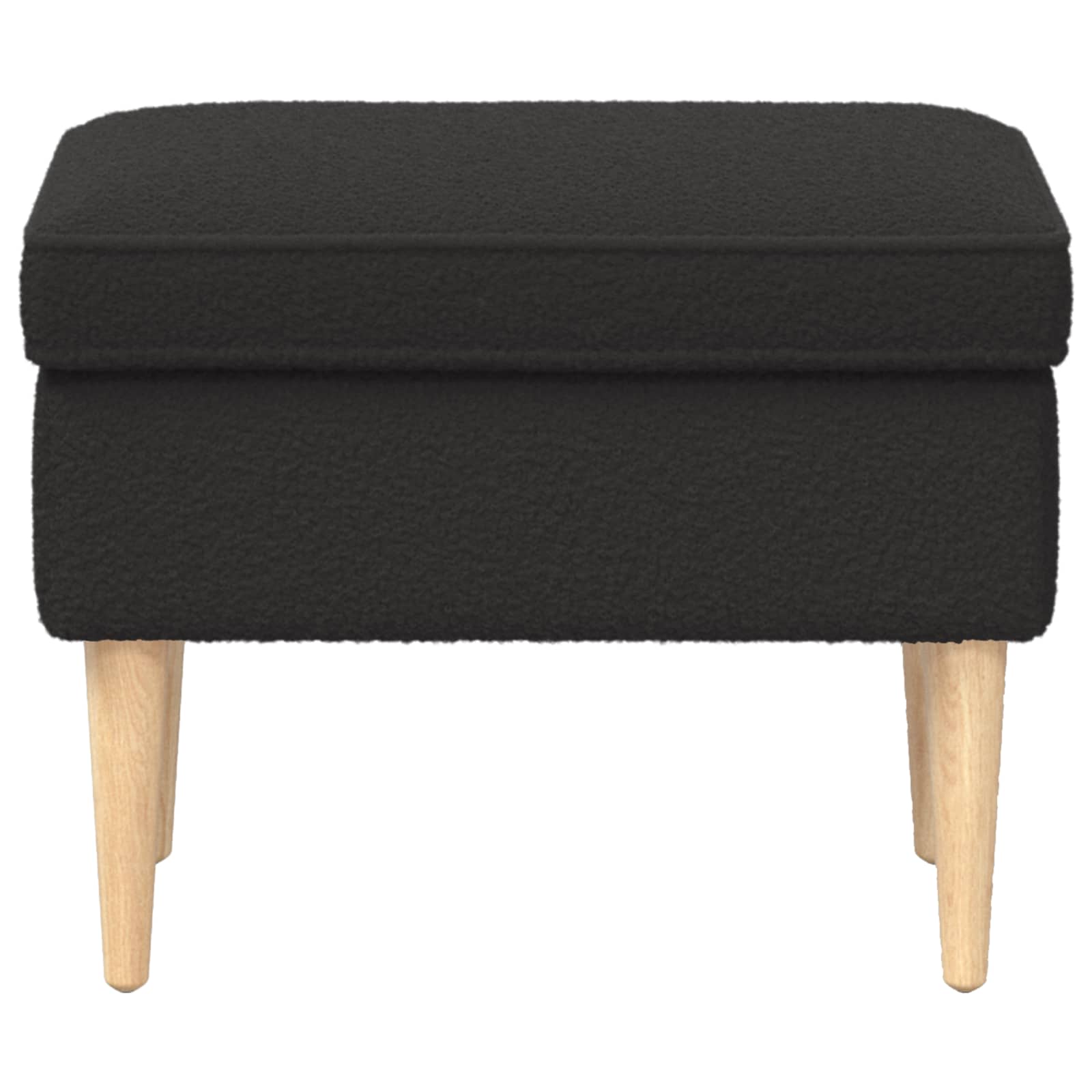 vidaXL Stołek na Stopy Czarny 55 x 35 x 41 cm Bouclé