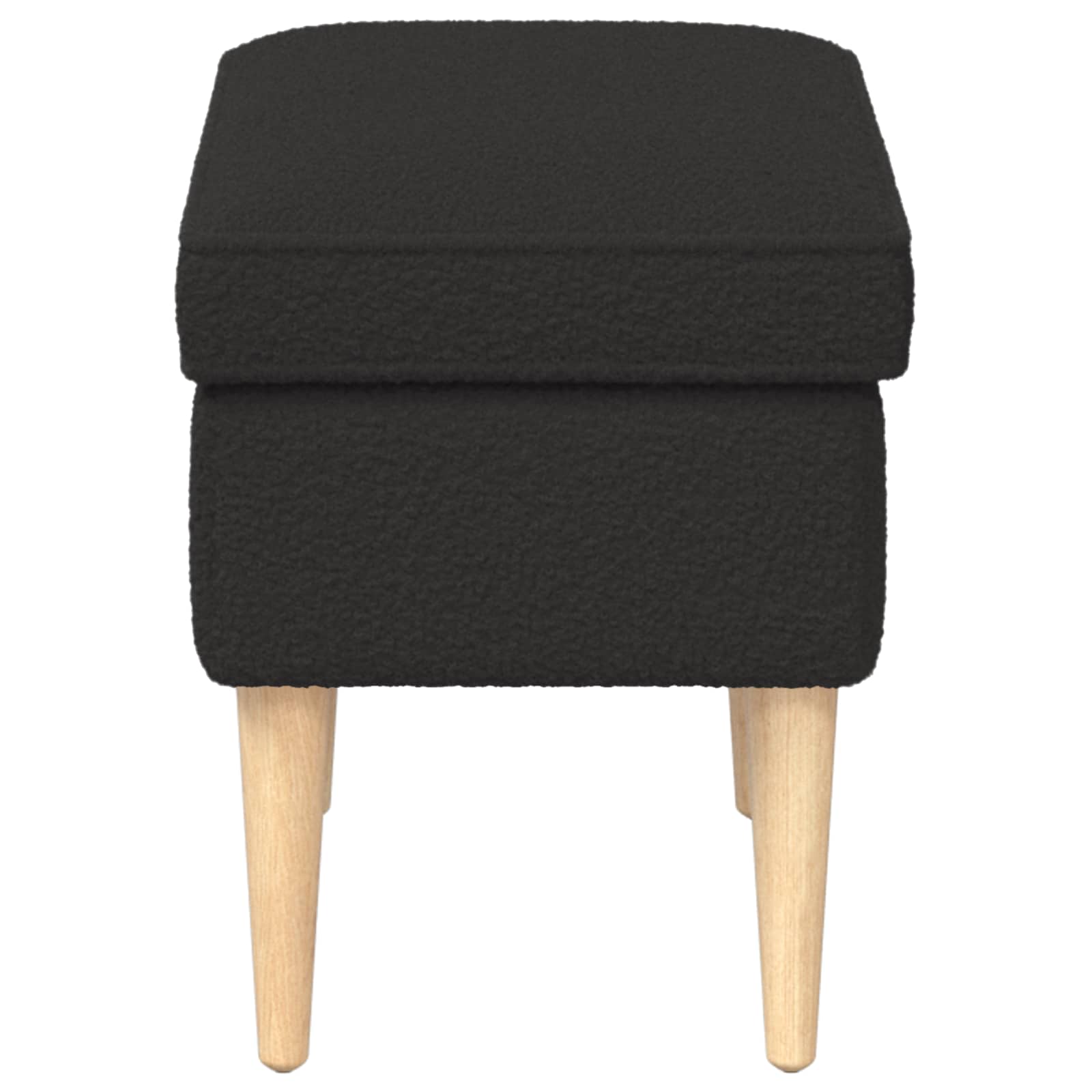 vidaXL Stołek na Stopy Czarny 55 x 35 x 41 cm Bouclé