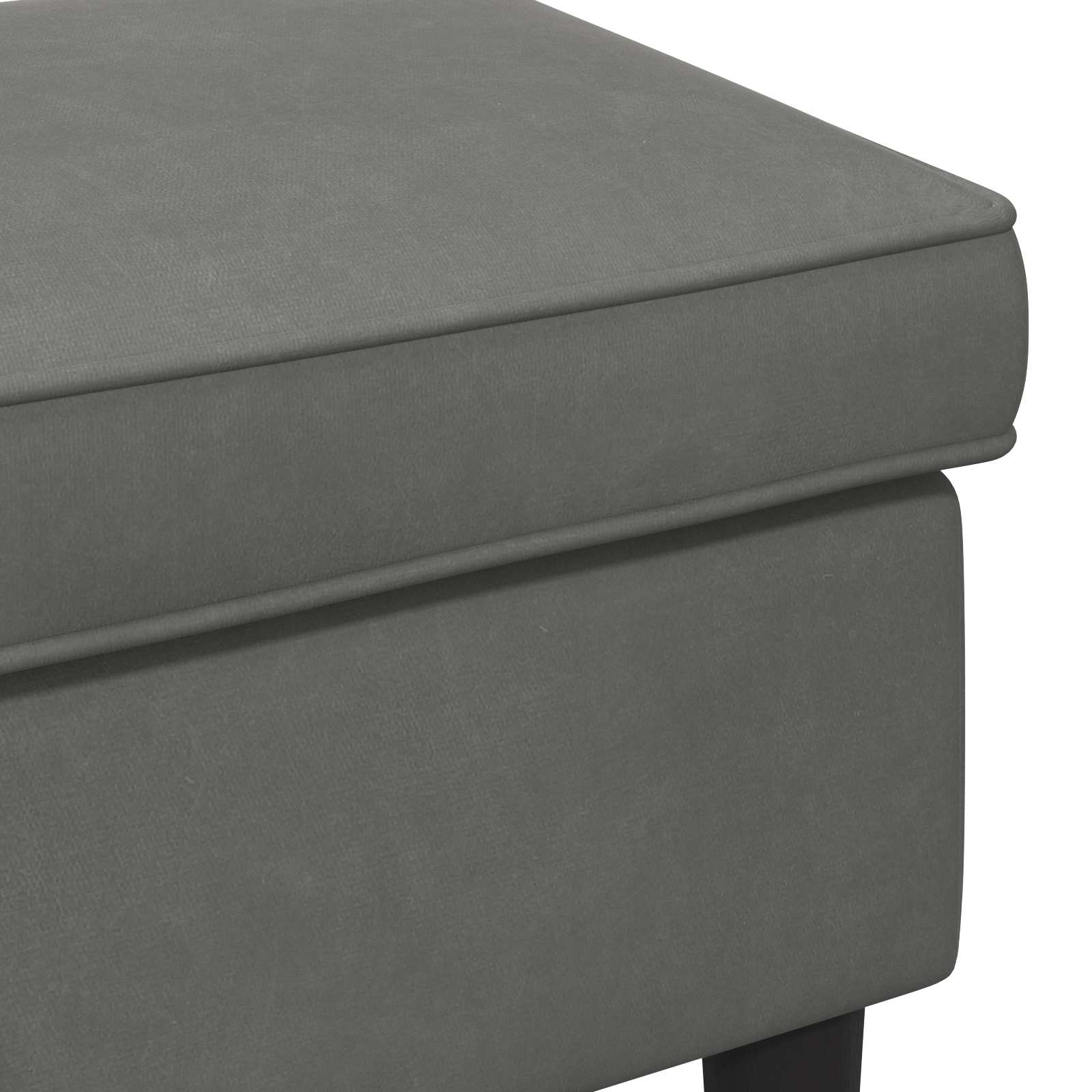 vidaXL Stołek na Stopy ciemnoszary 55 x 35 x 41 cm Welur
