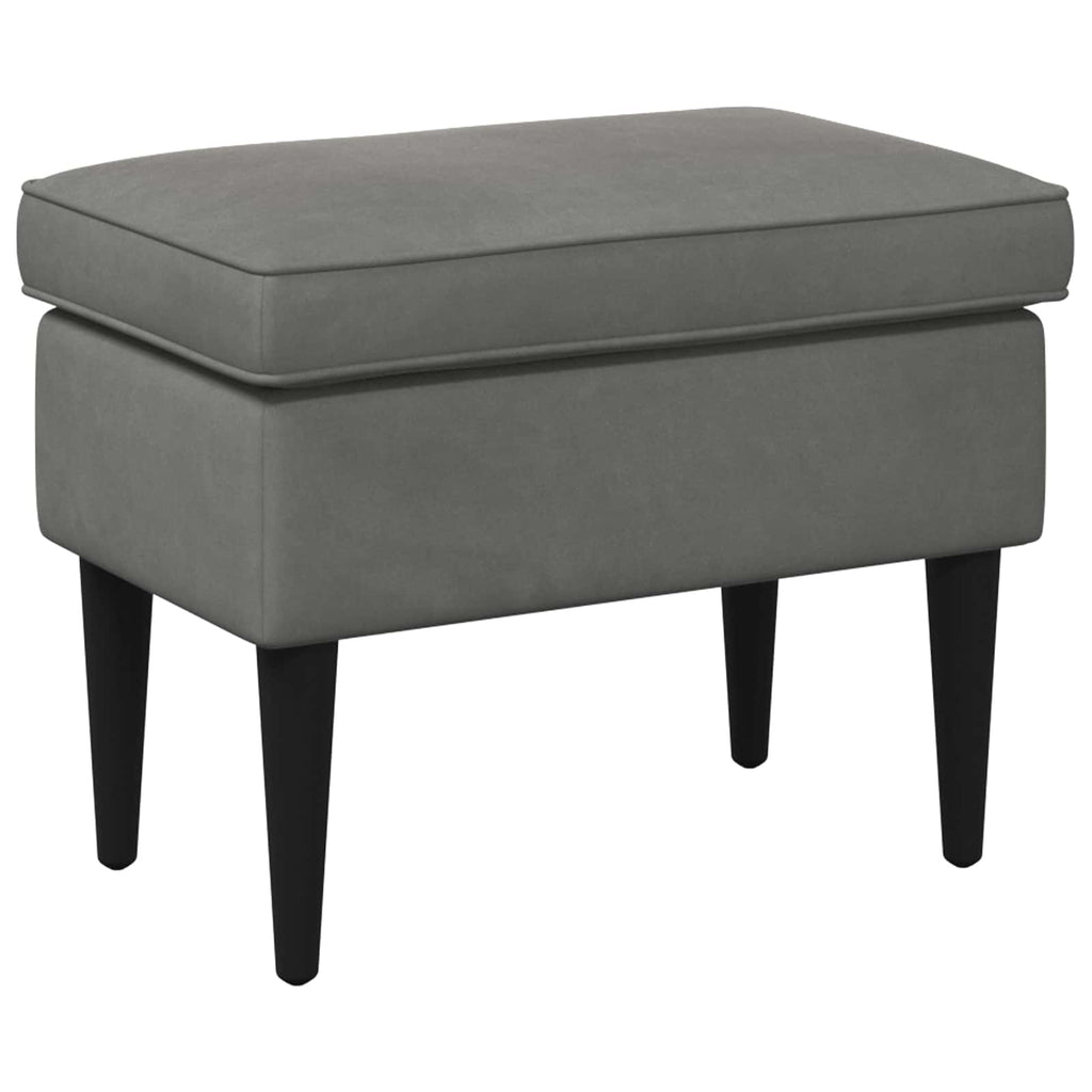 vidaXL Stołek na Stopy ciemnoszary 55 x 35 x 41 cm Welur