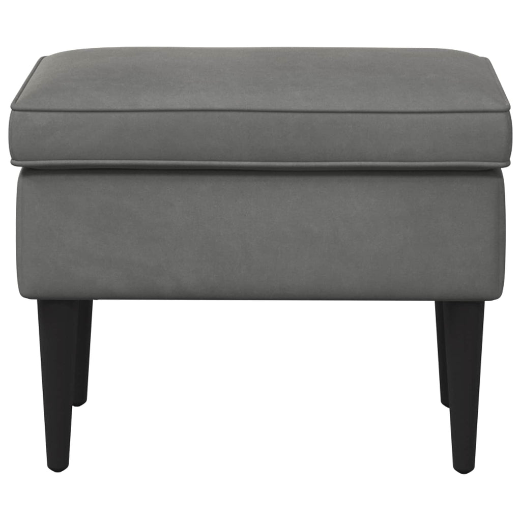 vidaXL Stołek na Stopy ciemnoszary 55 x 35 x 41 cm Welur