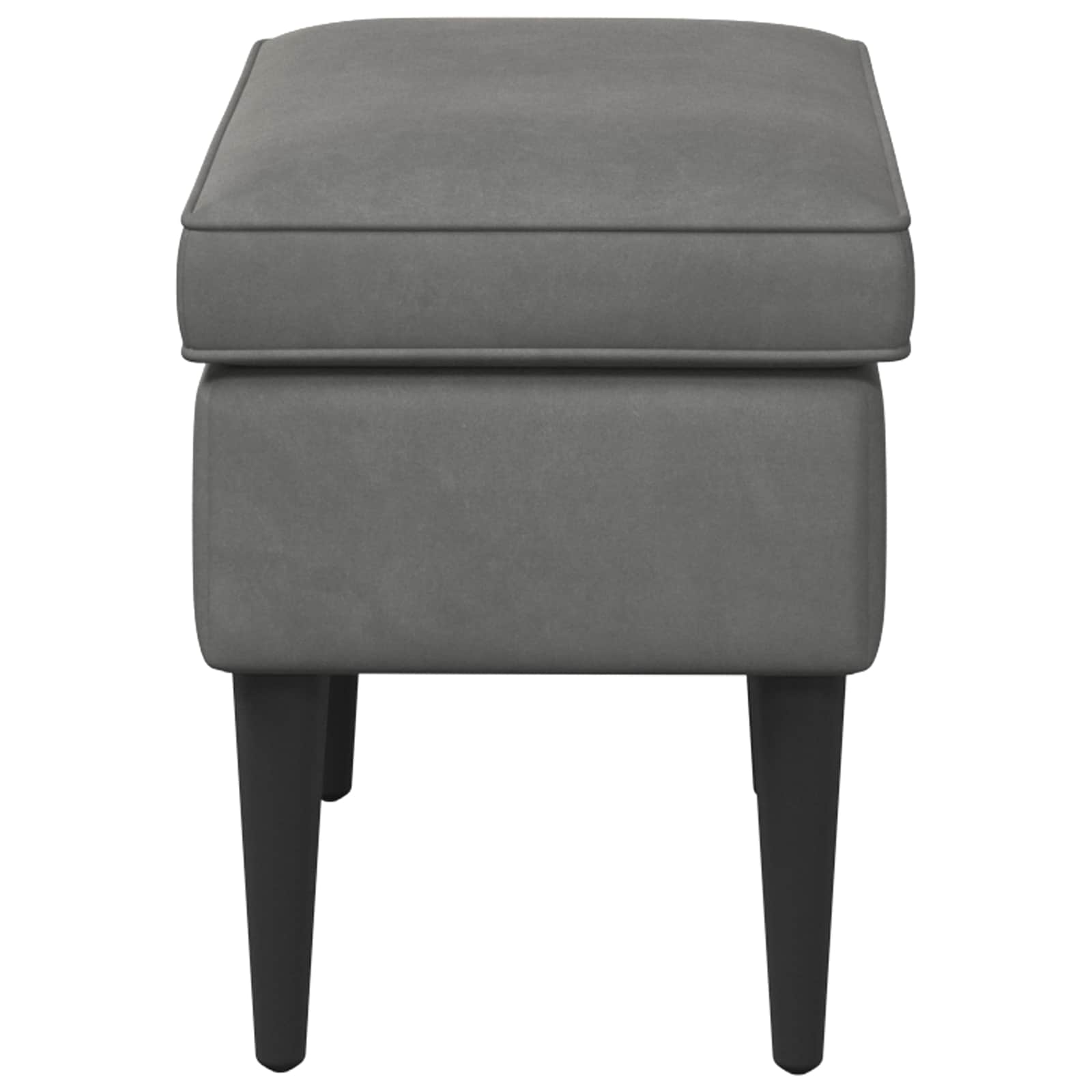 vidaXL Stołek na Stopy ciemnoszary 55 x 35 x 41 cm Welur