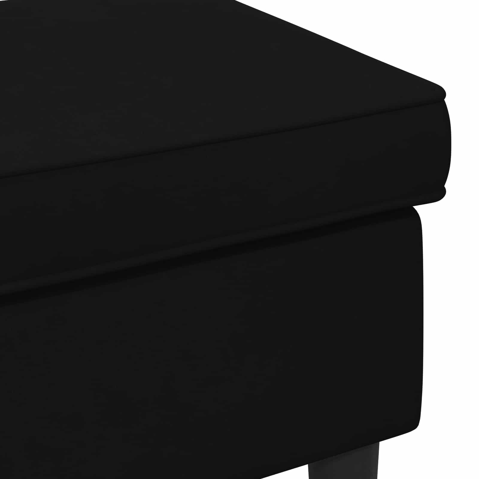 vidaXL Stołek na Stopy Czarny 55 x 35 x 41 cm Welur