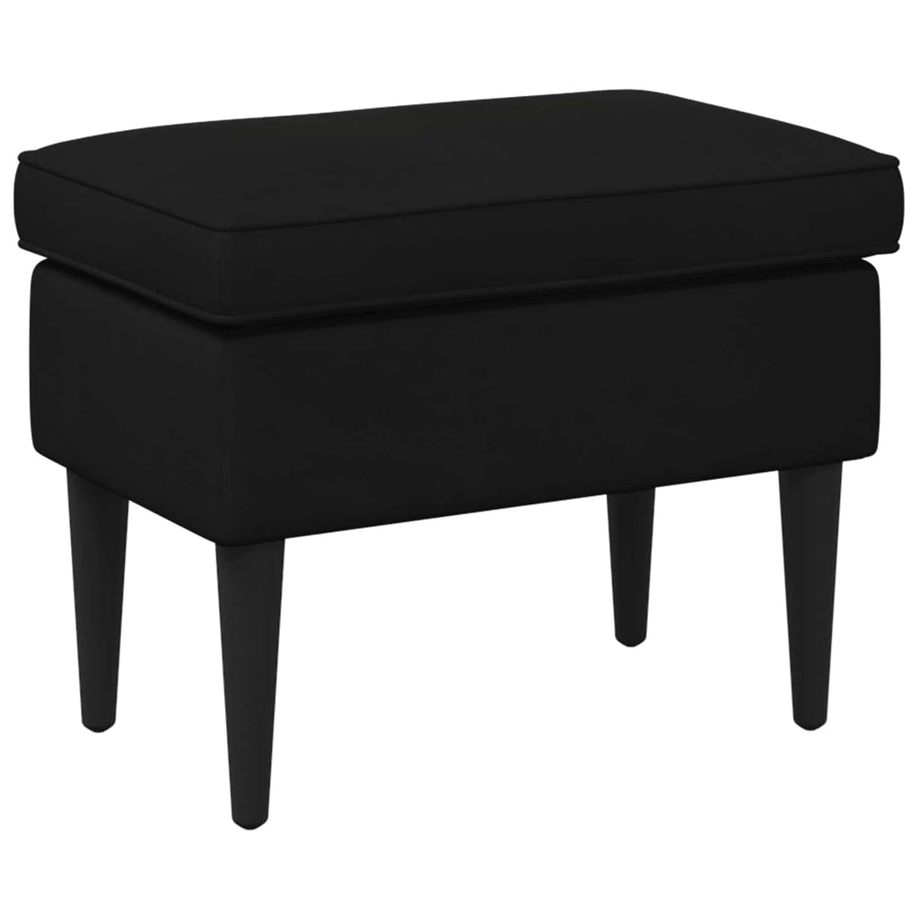vidaXL Stołek na Stopy Czarny 55 x 35 x 41 cm Welur