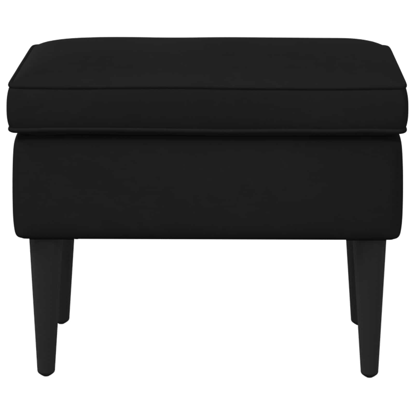 vidaXL Stołek na Stopy Czarny 55 x 35 x 41 cm Welur