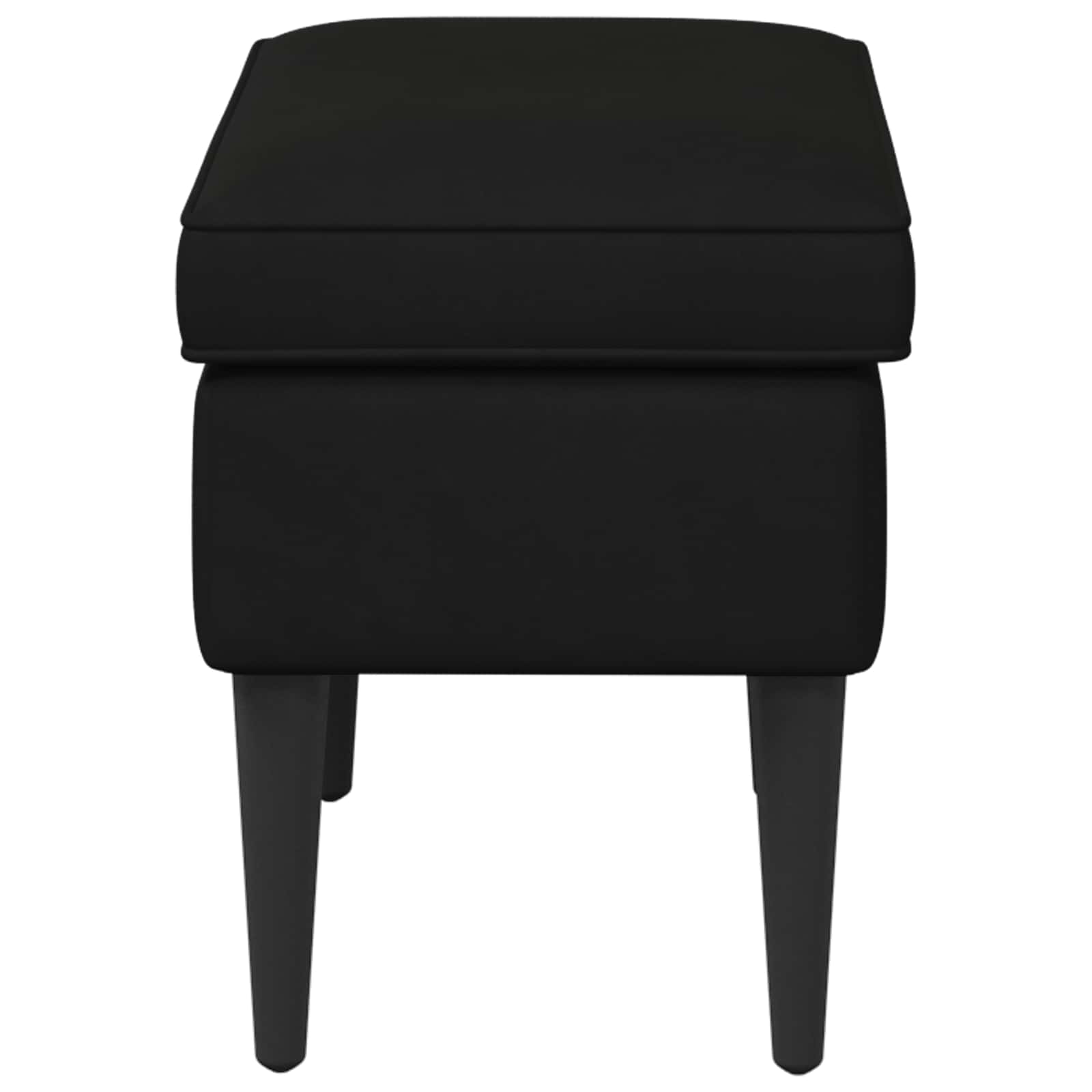 vidaXL Stołek na Stopy Czarny 55 x 35 x 41 cm Welur