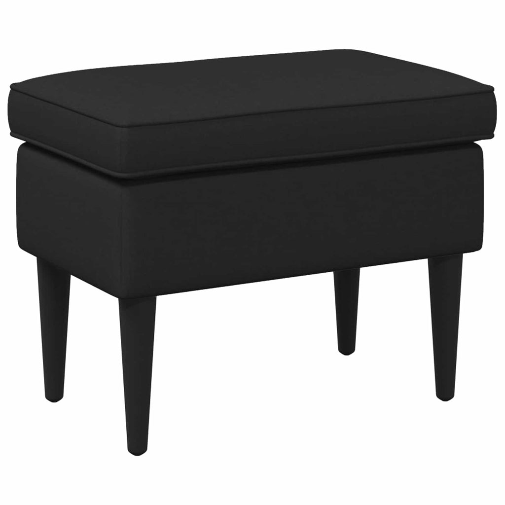 vidaXL Stołek na Stopy Czarny 55 x 35 x 41 cm tkanina