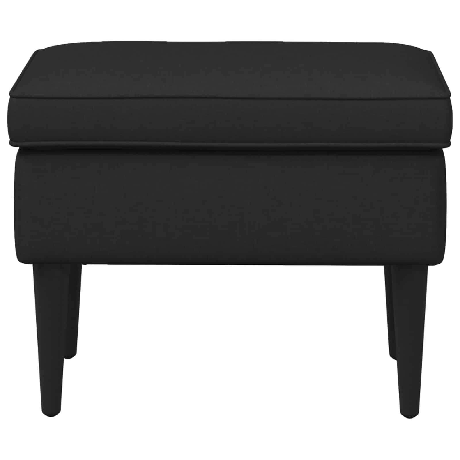 vidaXL Stołek na Stopy Czarny 55 x 35 x 41 cm tkanina