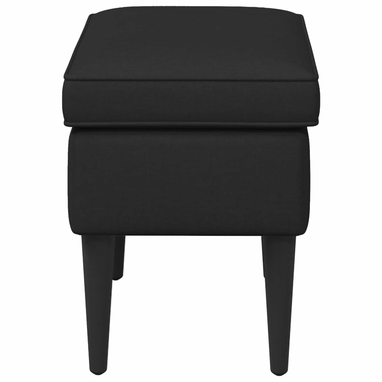 vidaXL Stołek na Stopy Czarny 55 x 35 x 41 cm tkanina