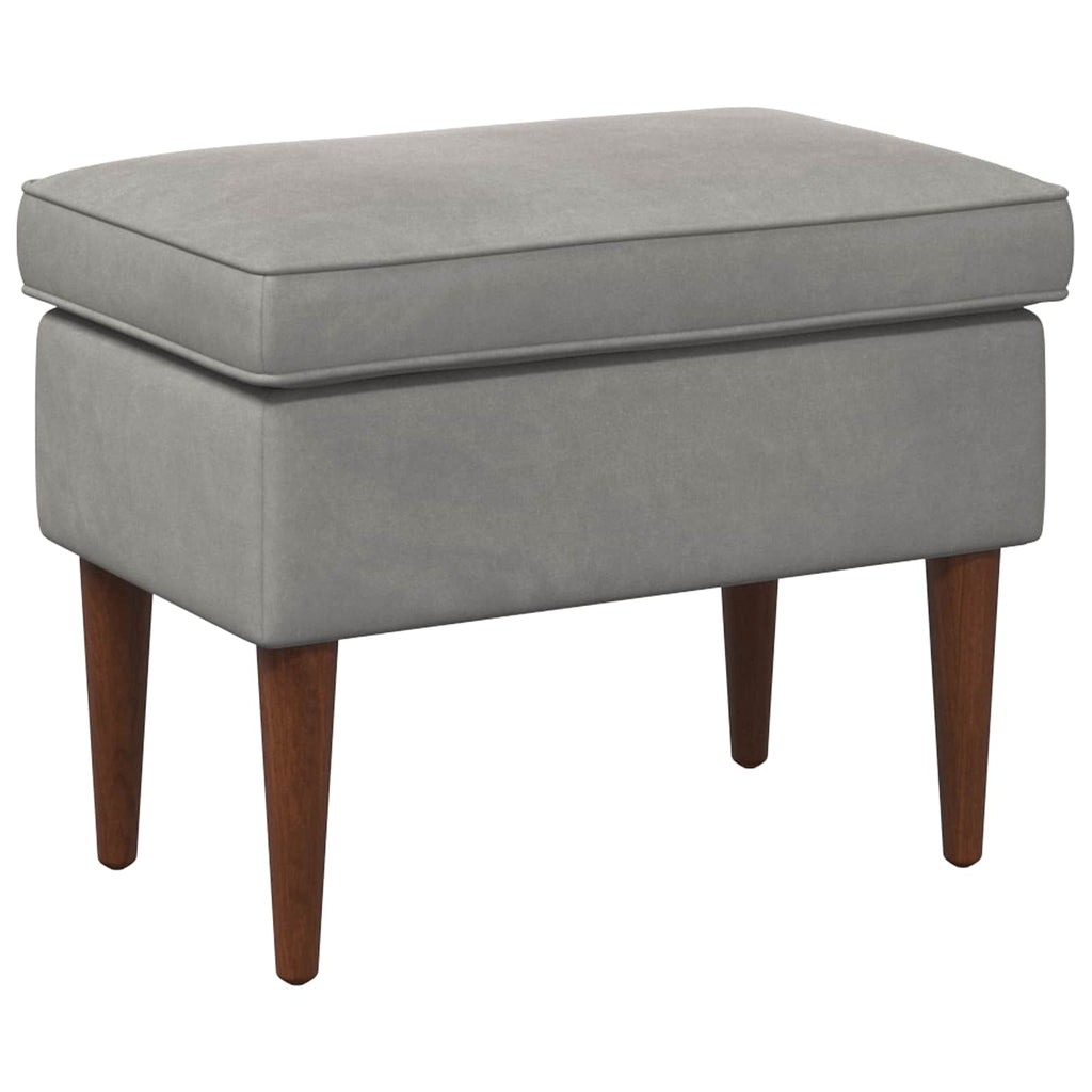 vidaXL Stołek na Stopy jasnoszary 55 x 35 x 41 cm Welur