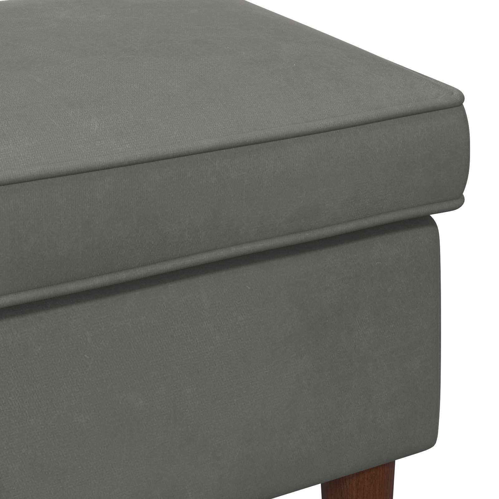 vidaXL Stołek na Stopy ciemnoszary 55 x 35 x 41 cm Welur