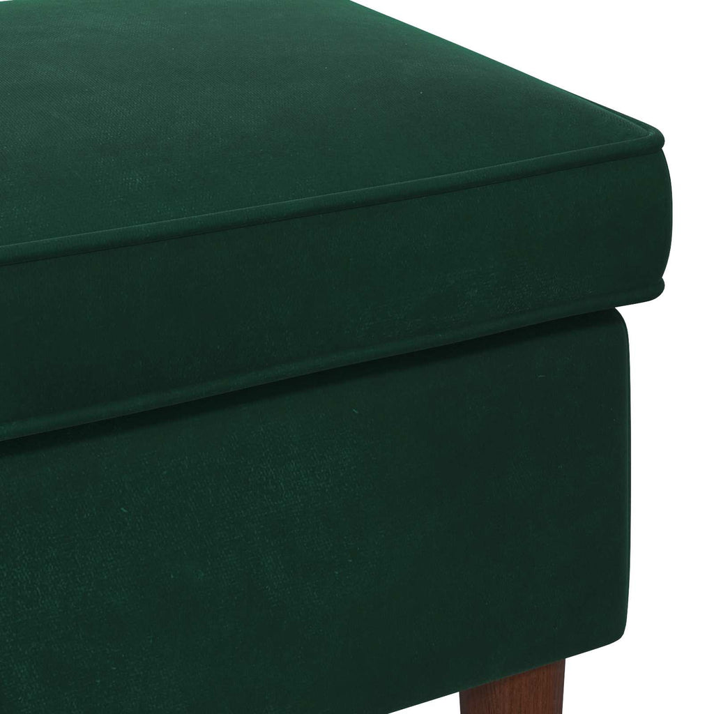 vidaXL Stołek na Stopy Ciemnozielony 55 x 35 x 41 cm Welur