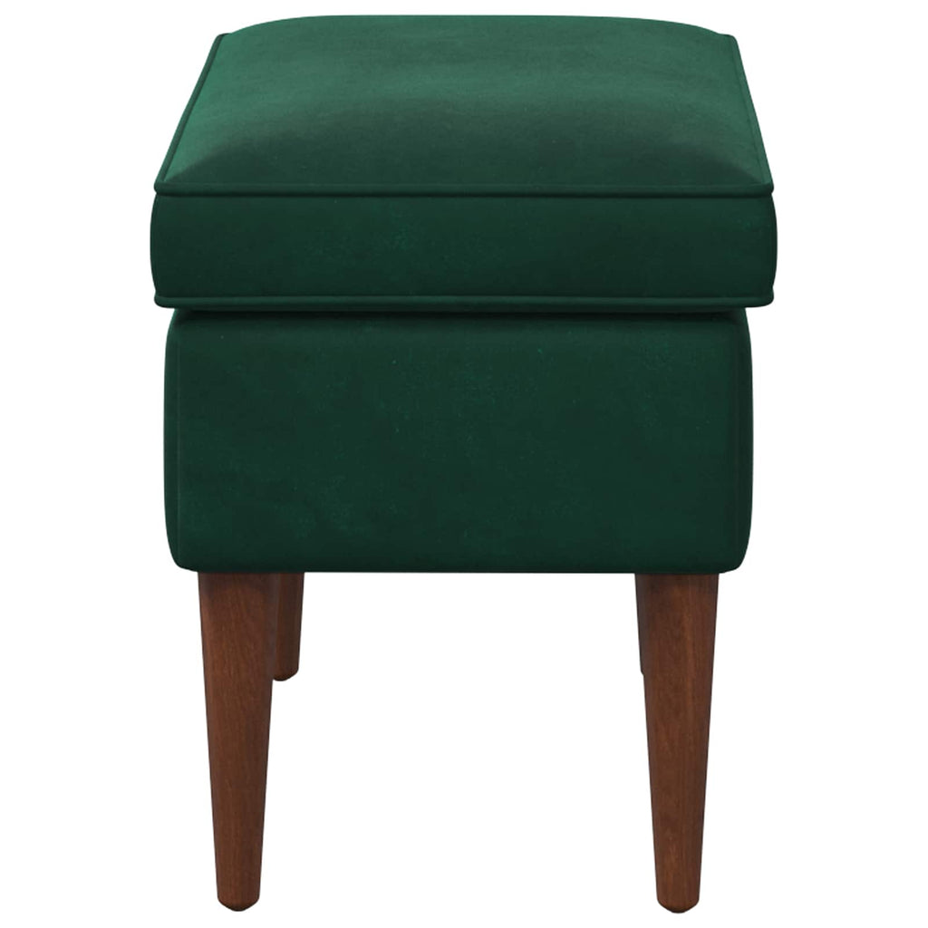 vidaXL Stołek na Stopy Ciemnozielony 55 x 35 x 41 cm Welur