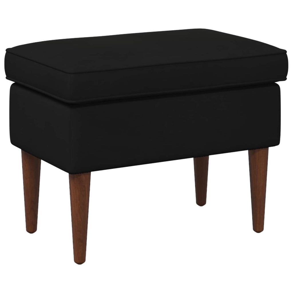 vidaXL Stołek na Stopy Czarny 55 x 35 x 41 cm Welur