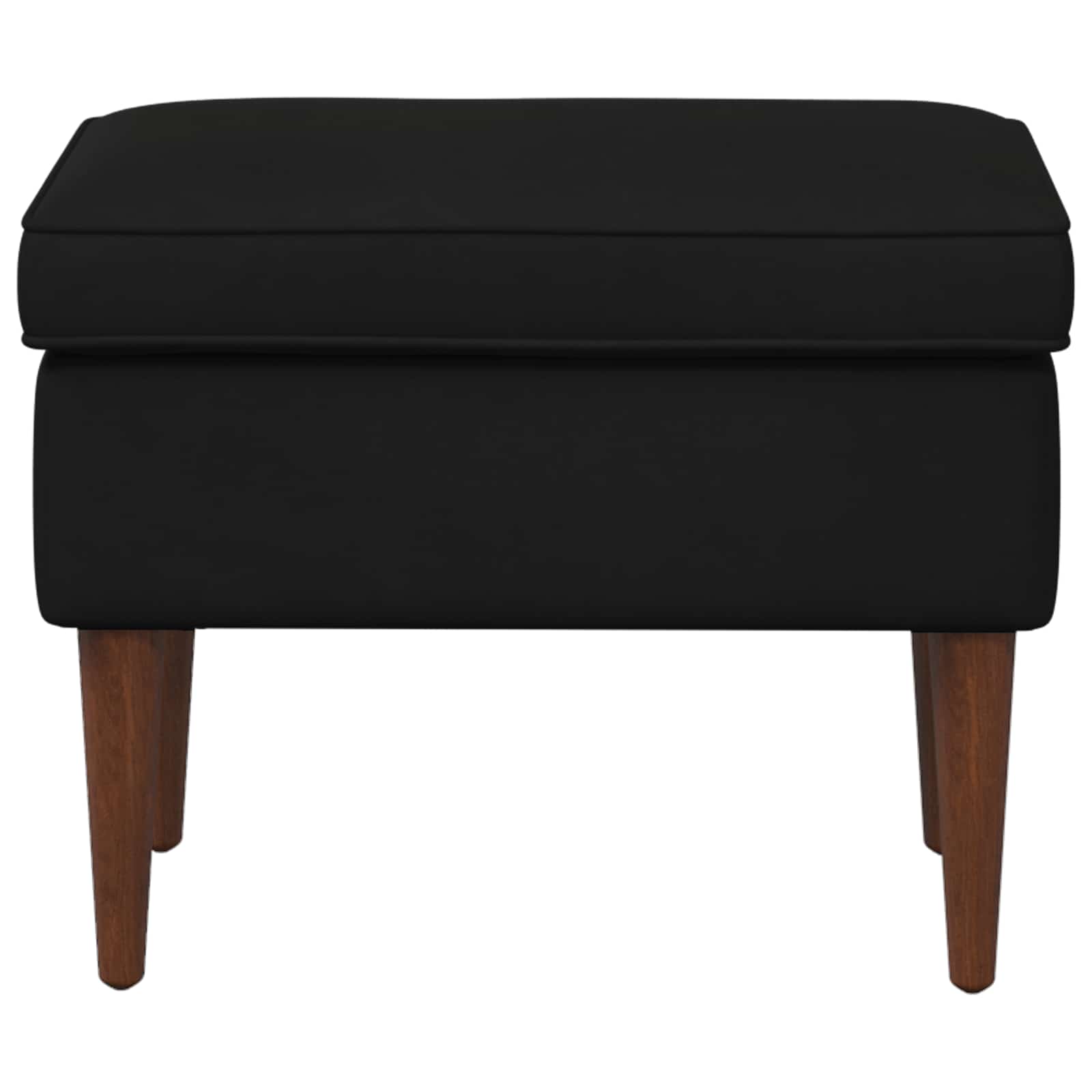vidaXL Stołek na Stopy Czarny 55 x 35 x 41 cm Welur