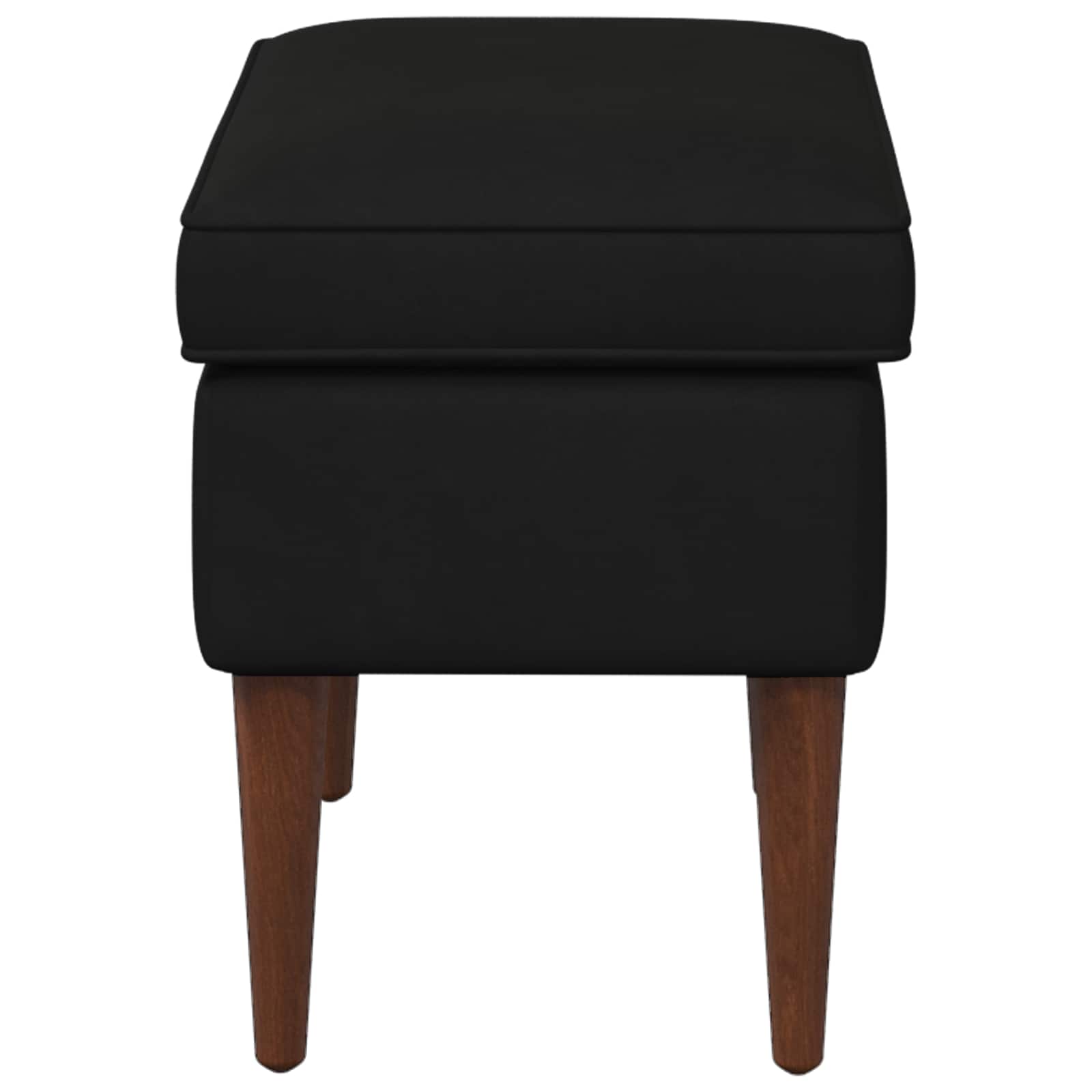 vidaXL Stołek na Stopy Czarny 55 x 35 x 41 cm Welur