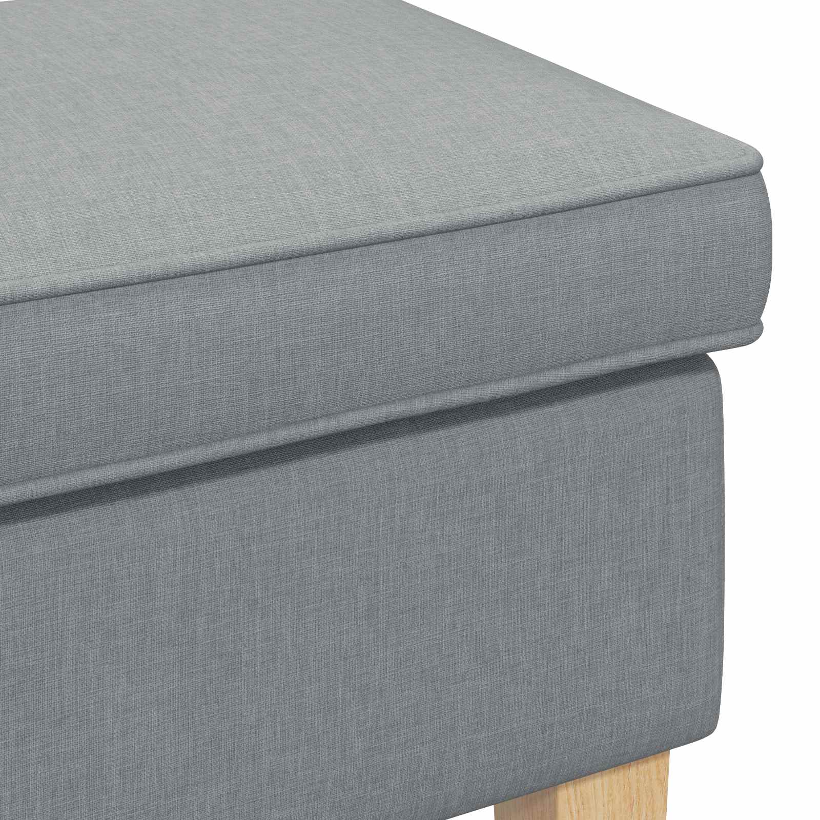 vidaXL Stołek na Stopy jasnoszary 55 x 35 x 41 cm tkanina