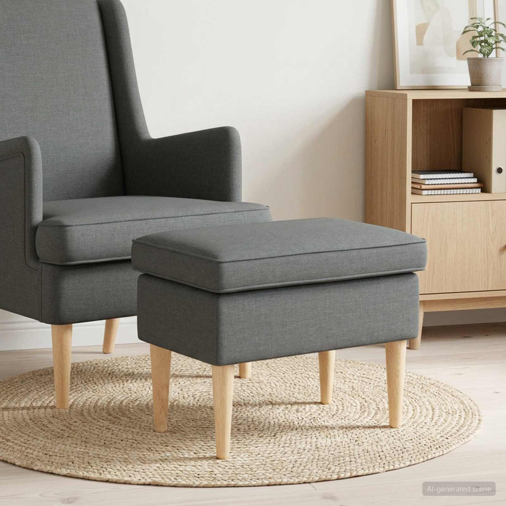 vidaXL Stołek na Stopy ciemnoszary 55 x 35 x 41 cm tkanina