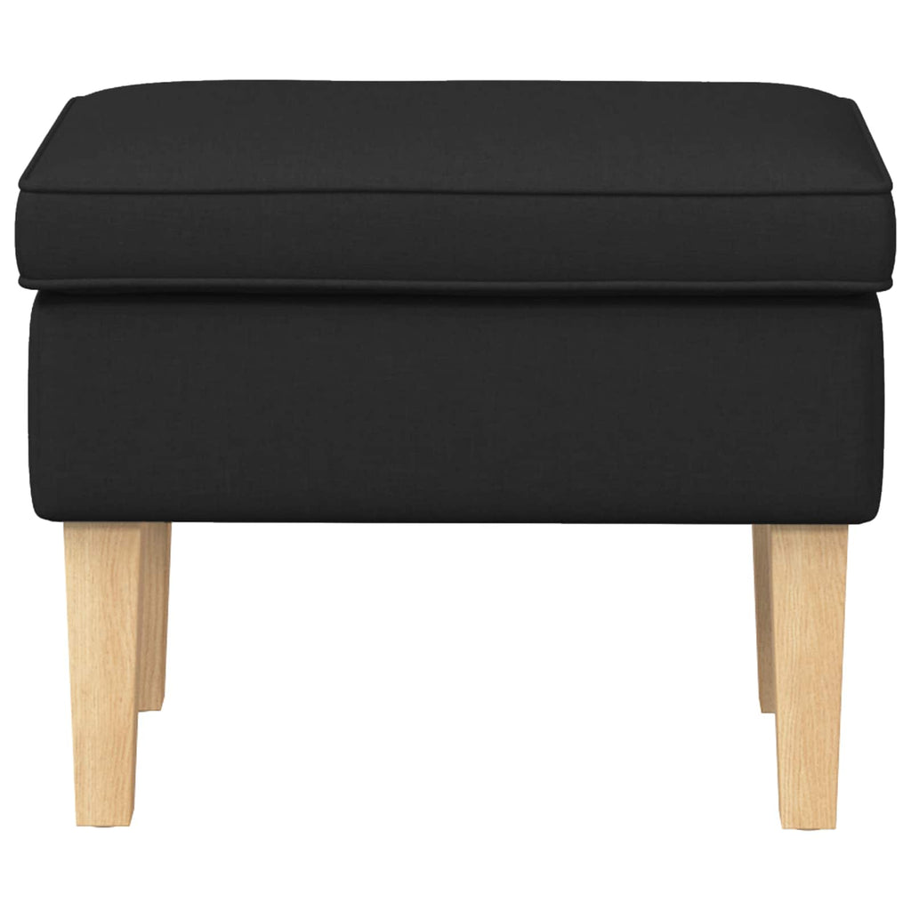 vidaXL Stołek na Stopy Czarny 55 x 35 x 41 cm tkanina